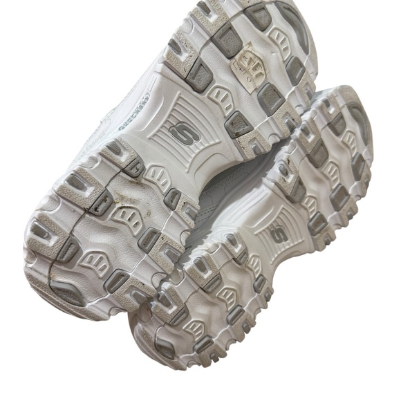 Skechers DLites Athletic Running Lace Up Shoe Womens Size 7.5 White Wow! - Picture 6 of 10